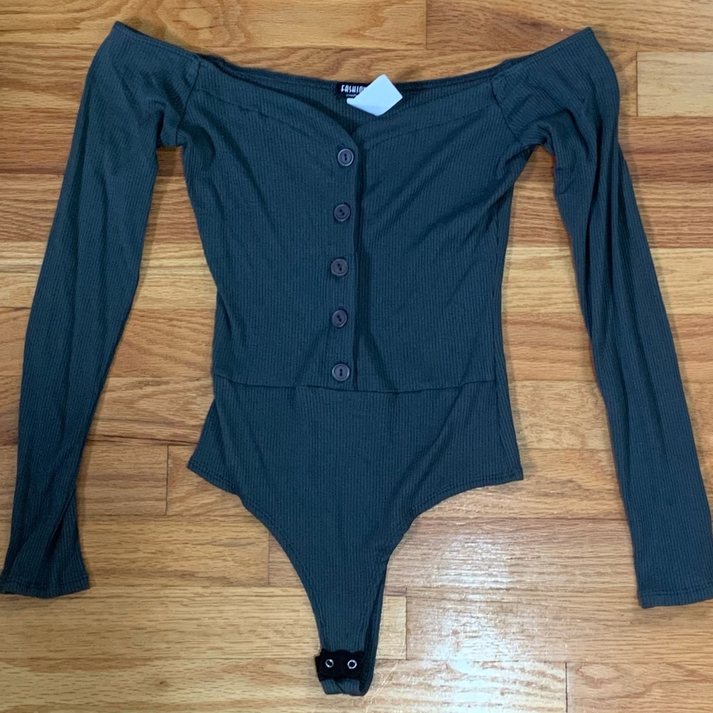 3/$15 Ribbed Off the Shoulder Fashion Nova Bodysuit